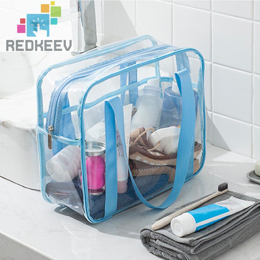 Túi Đựng Mỹ Phẩm Bằng PVC Trong Suốt Đa Năng Có Khóa Kéo Tiện Dụng Cho Nữ