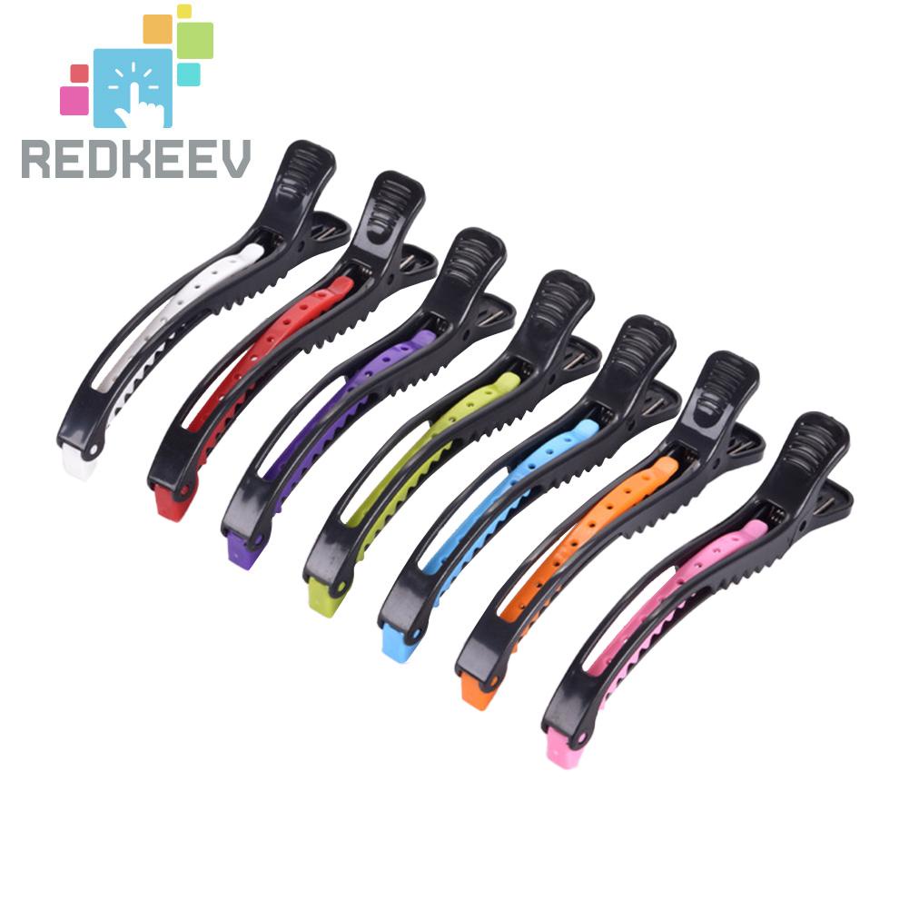 Set 6 Kẹp Nhựa Cố Định Tóc Hai Cổng Thiết Kế Nhỏ Gọn