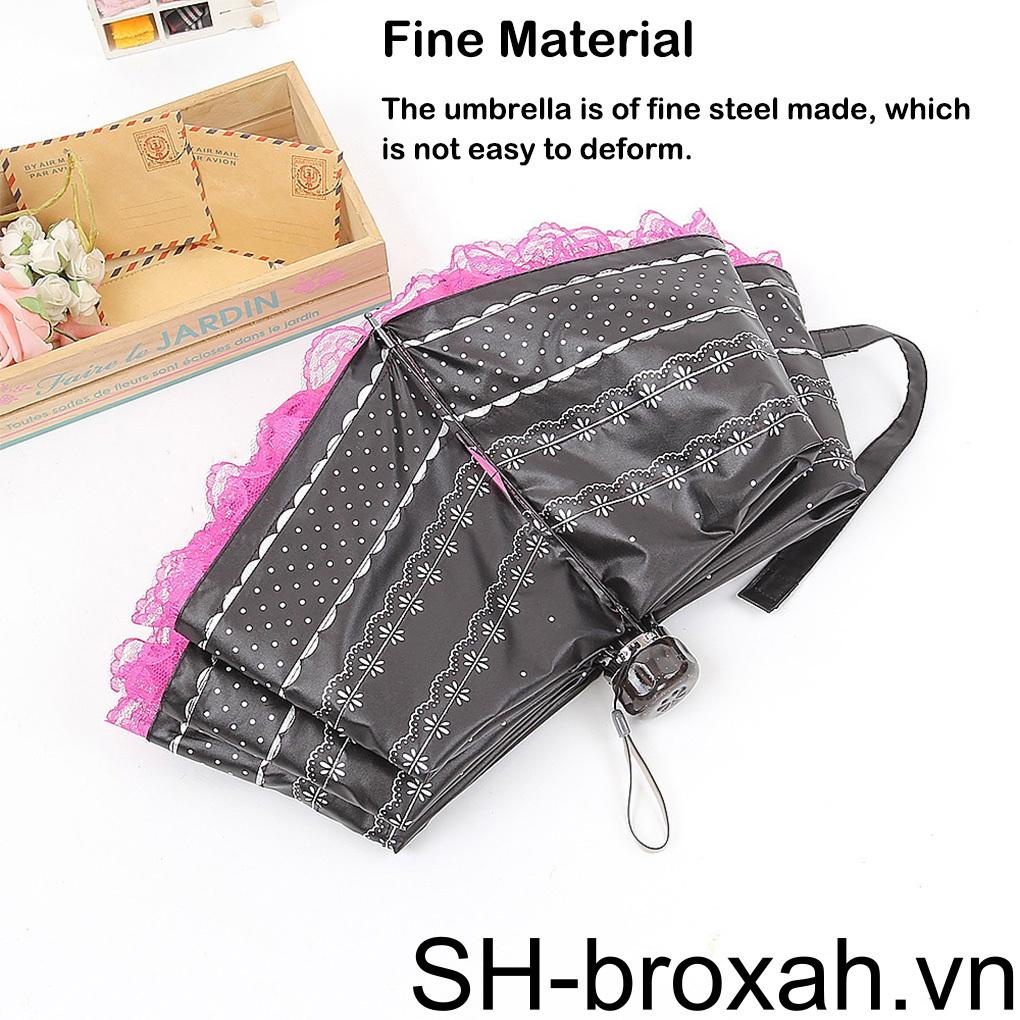 Dù Gấp Chống Nắng Chống Thấm Nước Phong Cách Châu Âu Dễ Thương Cho Nữ