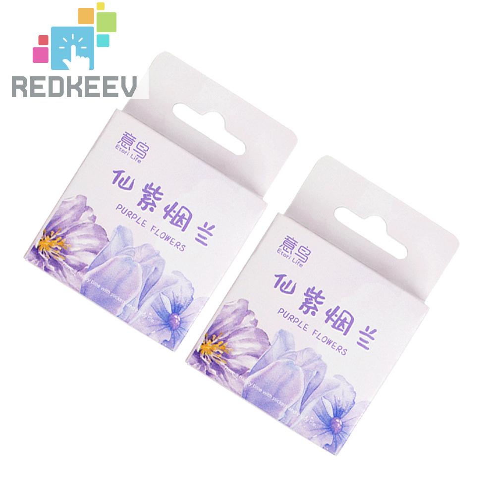 Sticker Dán Tường Nghệ Thuật Họa Tiết Hoa Tím Cổ Điển