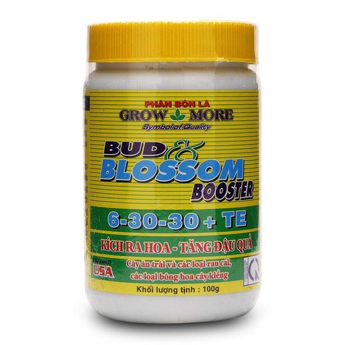 PHÂN BÓN LÁ 6-30-30+TE GROWMORE LỌ 100G - AN TOÀN CHO NGƯỜI SỬ DỤNG, THÂN THIỆN VỚI MÔI TRƯỜNG