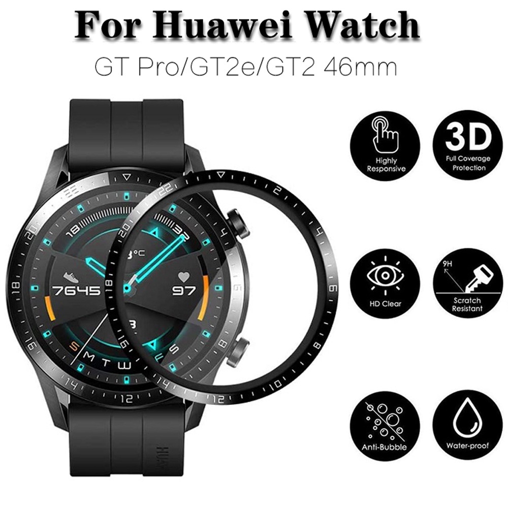 Kính Cường Lực Viền Cong 3D Bảo Vệ Màn Hình Cho Huawei Watch 4 Pro GT 3 Pro 46mm 43mm GT3 GT2 Pro GT 2 42mm GT 3 Runner gt2e