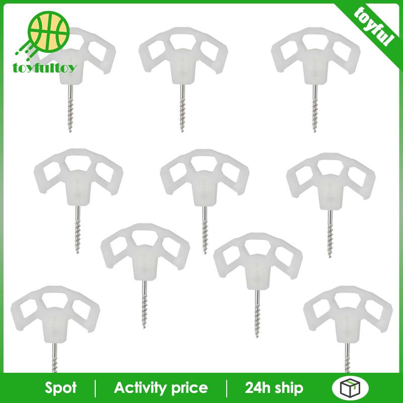 Bộ 10 Đinh Vít Ba Mắt Khối Lượng Nhẹ Dùng Cắm Trại / Leo Núi / Câu Cá