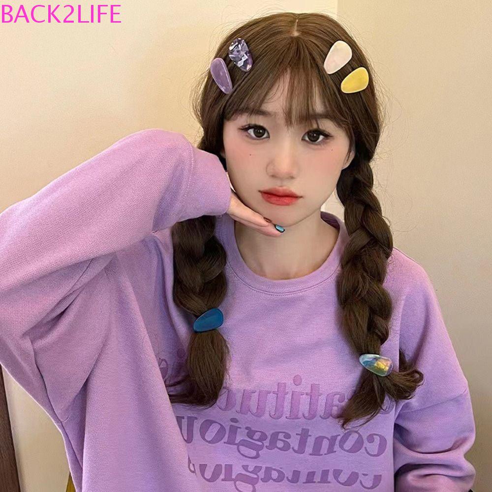 Kẹp Tóc Mái Mỏ Vịt Axit Acetic Hình Giọt Nước Đơn Giản Dành Cho Bạn Nữ Backlife