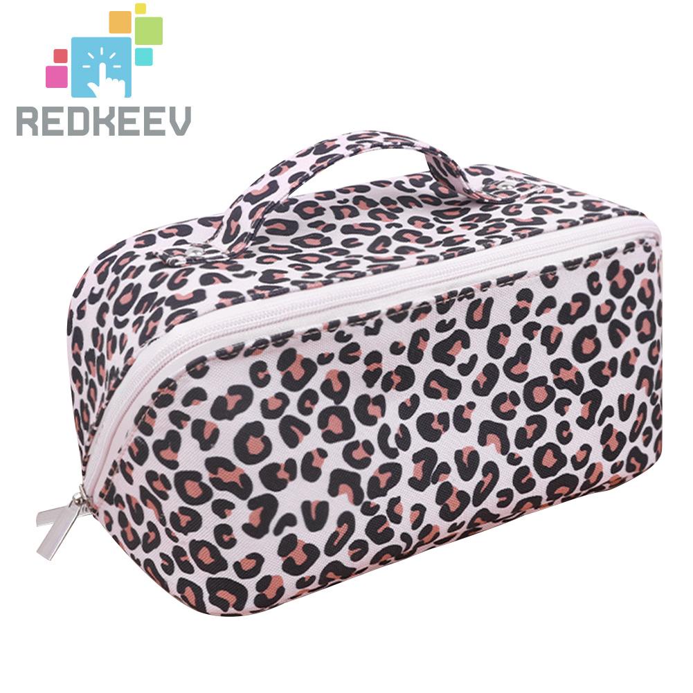 Túi Đựng Mỹ Phẩm Sức Chứa Lớn In Họa Tiết Da Báo Tiện Dụng Cho Nữ