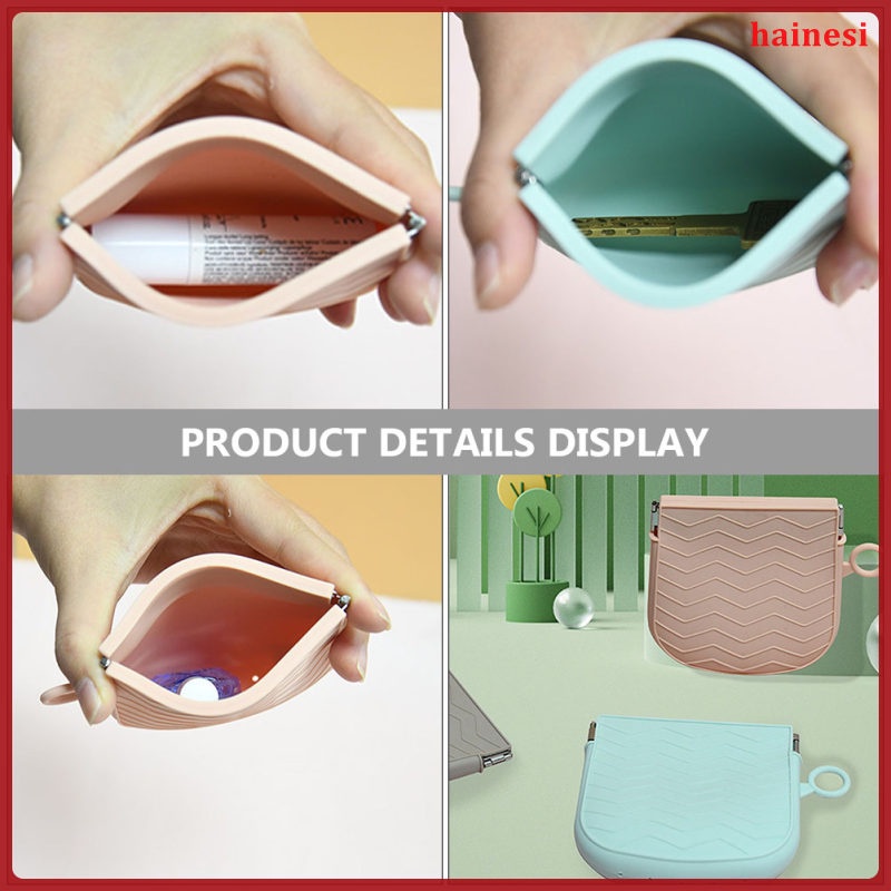 Set 2 Túi Đựng Mỹ Phẩm Son Môi Tiền Xu Tự Đóng Đi Du Lịch Tiện Lợi Miss hainesi.vn