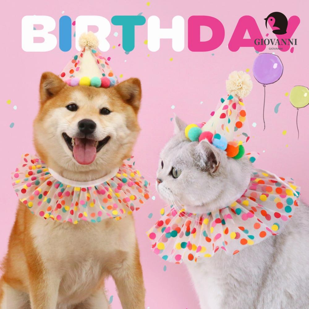 Mũ Gắn Quả Bông Màu Sắc Ngọt Ngào Xinh Xắn Cho Thú Cưng