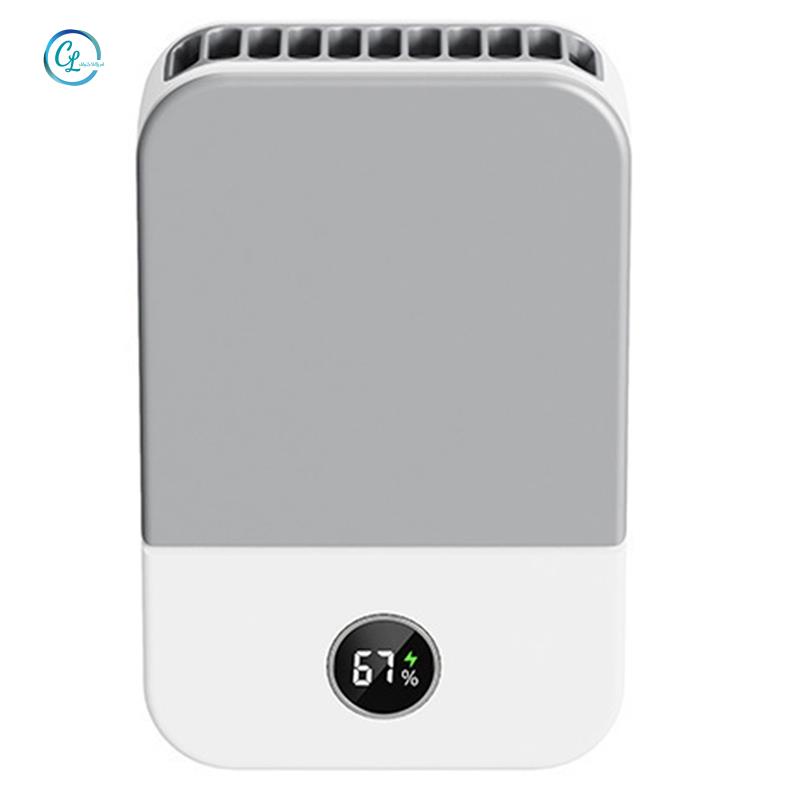 Quạt Kẹp Cổ Áo Sơ Mi Bằng Nhựa Có Màn Hình Hiển Thị Dành Cho Cắm Trại Ngoài Trời