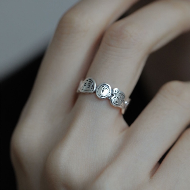 Nhẫn Hở Hình Doraemon / Cậu Bé Bút Chì Shin Dễ Thương Có Thể Điều Chỉnh