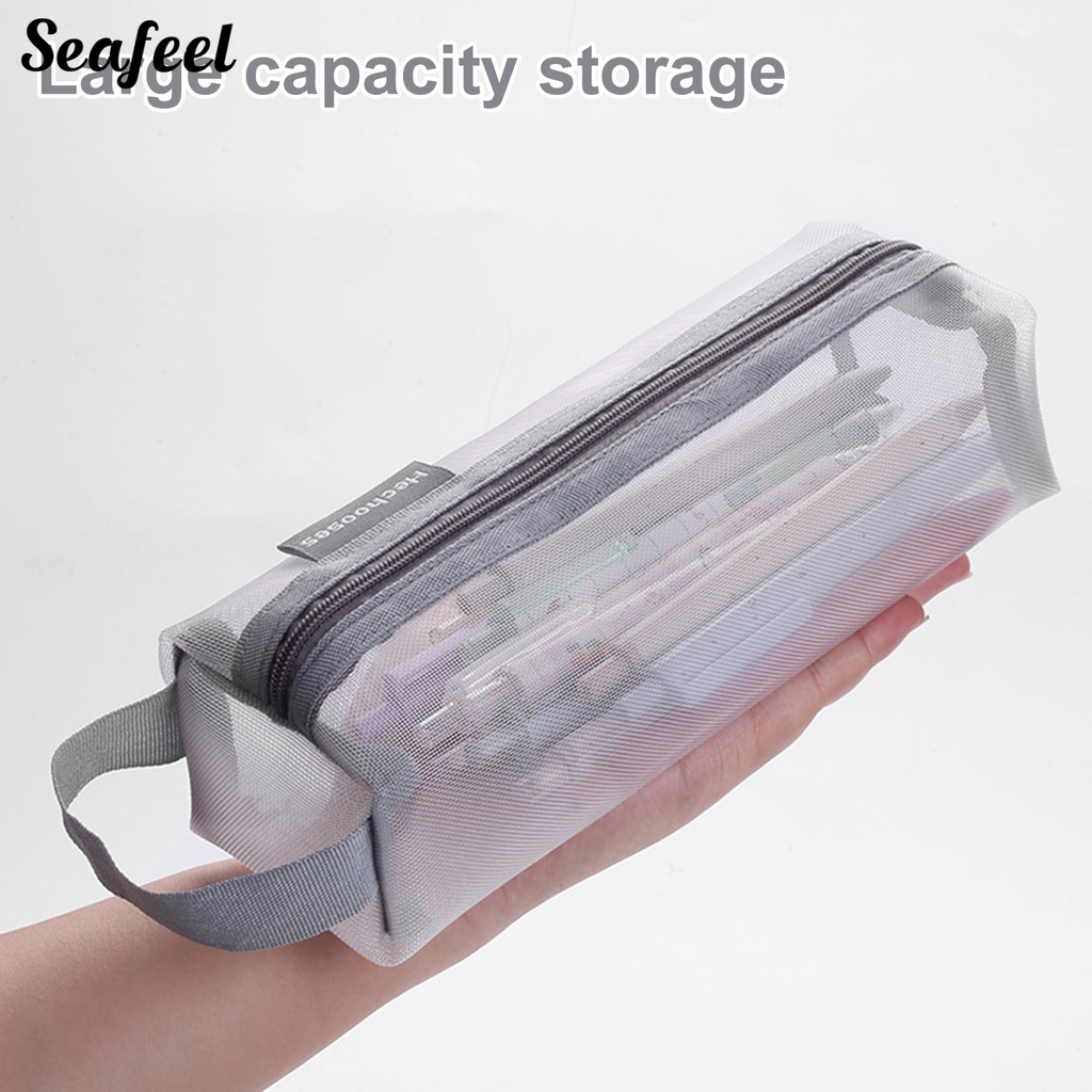 Túi Lưới Đựng Bút Trong Suốt Gọn Nhẹ Chống Bụi Sức Chứa Lớn