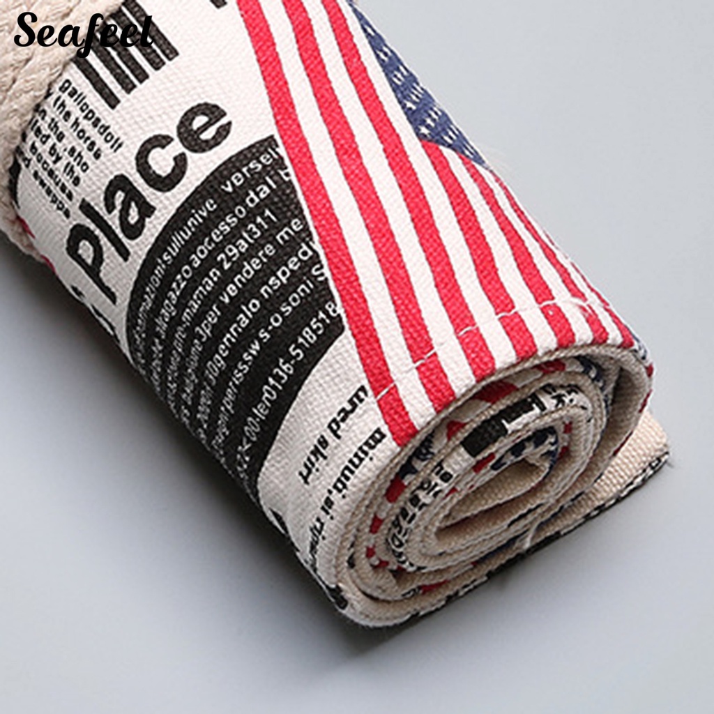 Túi Đựng Bút Chì 12 / 24 / 36 / 48 / 72 Lỗ Hình Lá Cờ Mỹ