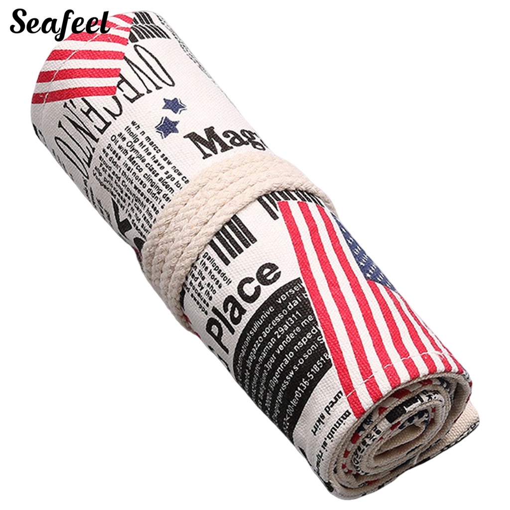 Túi Đựng Bút Chì 12 / 24 / 36 / 48 / 72 Lỗ Hình Lá Cờ Mỹ