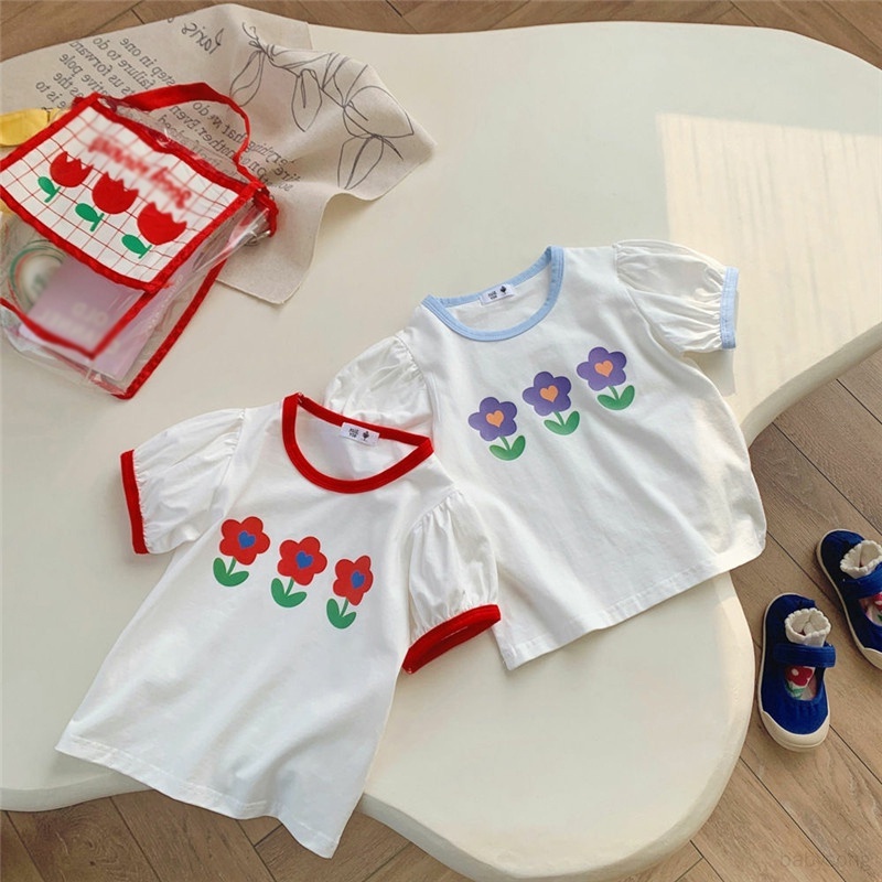 Áo Thun Tay Ngắn Phong Cách Phương Tây Dễ Thương Thời Trang Mùa Hè Cho Bé Gái