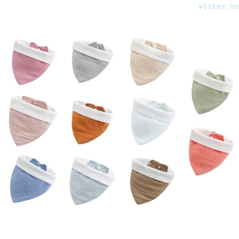 Yếm Ăn Cotton Dày Dặn Dành Cho Bé Sơ Sinh 0-36 Tháng