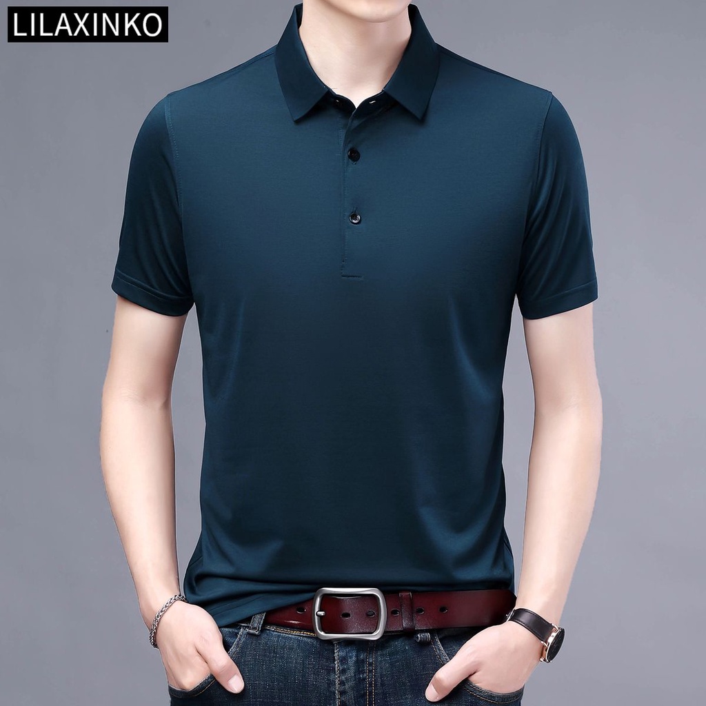 Áo Thun Polo Tay Ngắn Màu Trơn 8 Màu Thời Trang Dành Cho Nam