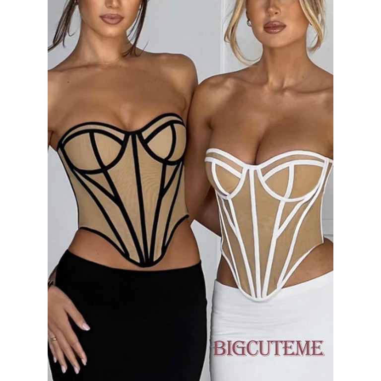 Áo Ống Màu Sắc Tương Phản Thời Trang Mùa Hè Cho Nữ