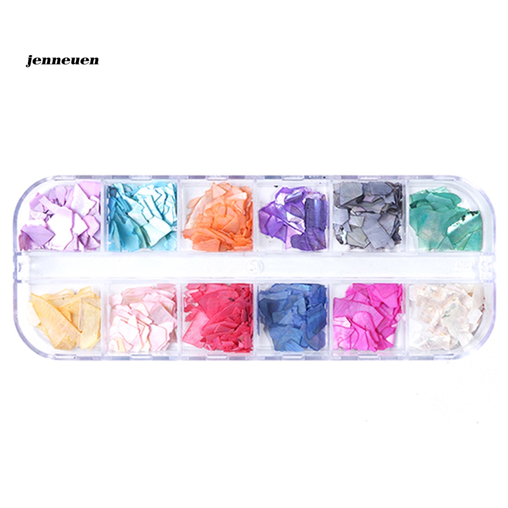 1 Hộp Sequin Hình Vỏ Sò Trang Trí Móng Nghệ Thuật