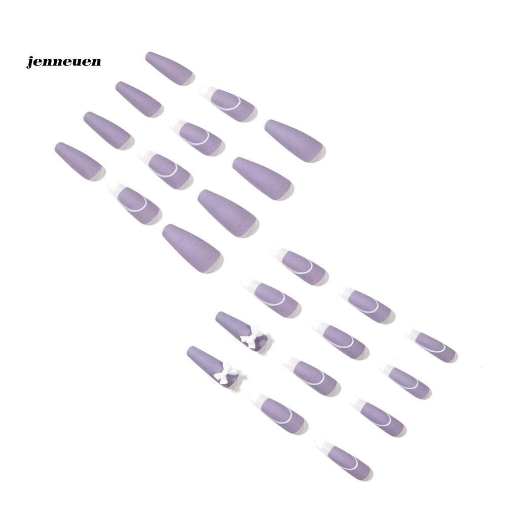 Bộ 24 Móng Tay Giả Bề Mặt Sáng Chống Rách