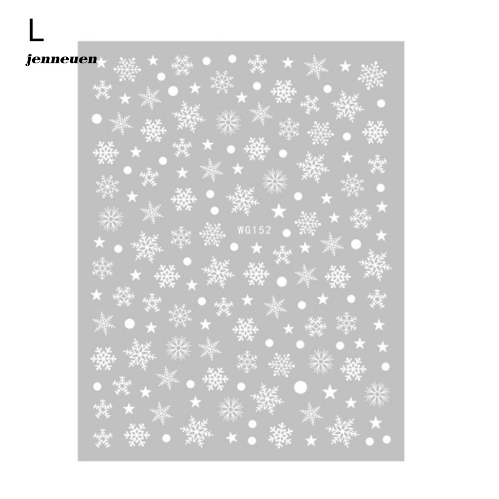 Nhãn Dán Móng Tay Màu Sắc Tươi Sáng Họa Tiết Giáng Sinh Cho Nữ