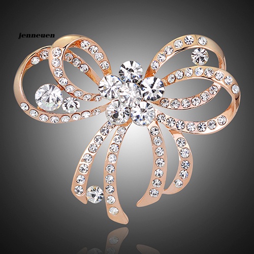 Trâm Cài Áo Hình Nơ Có Đính Đá Hợp Thời Trang Cho Nữ