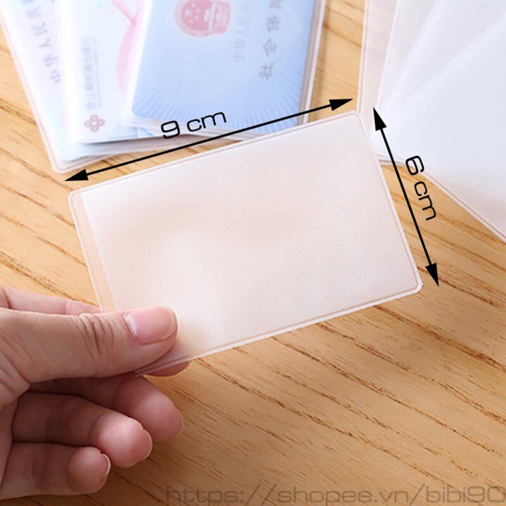 Túi đựng thẻ căn cước, atm, card visit, bằng lái xe, thẻ sinh viên, nhân viên trong suốt, vỏ bọc bao đựng bảo vệ thẻ