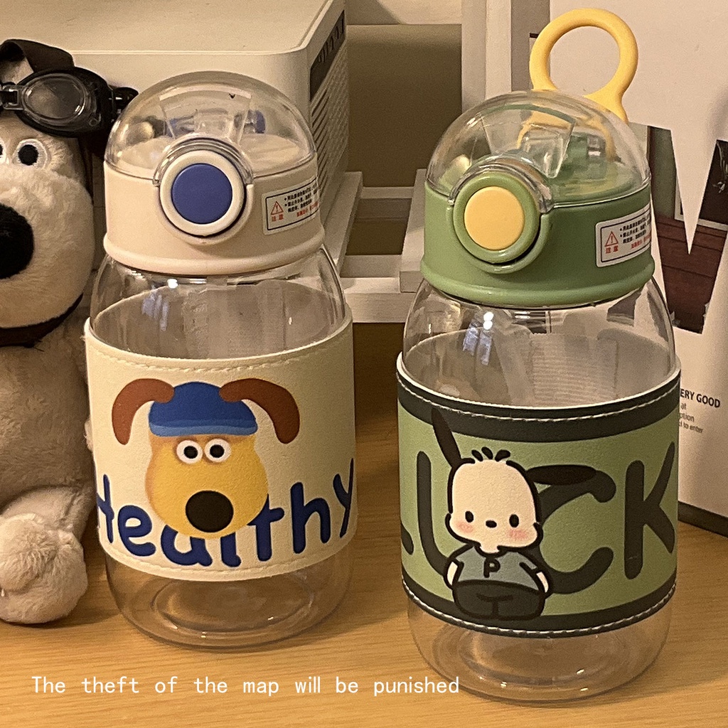 Bình Nước 650ML Kèm Ống Hút Thiết Kế Mới Cao Cấp Tiện Lợi Dễ Sử