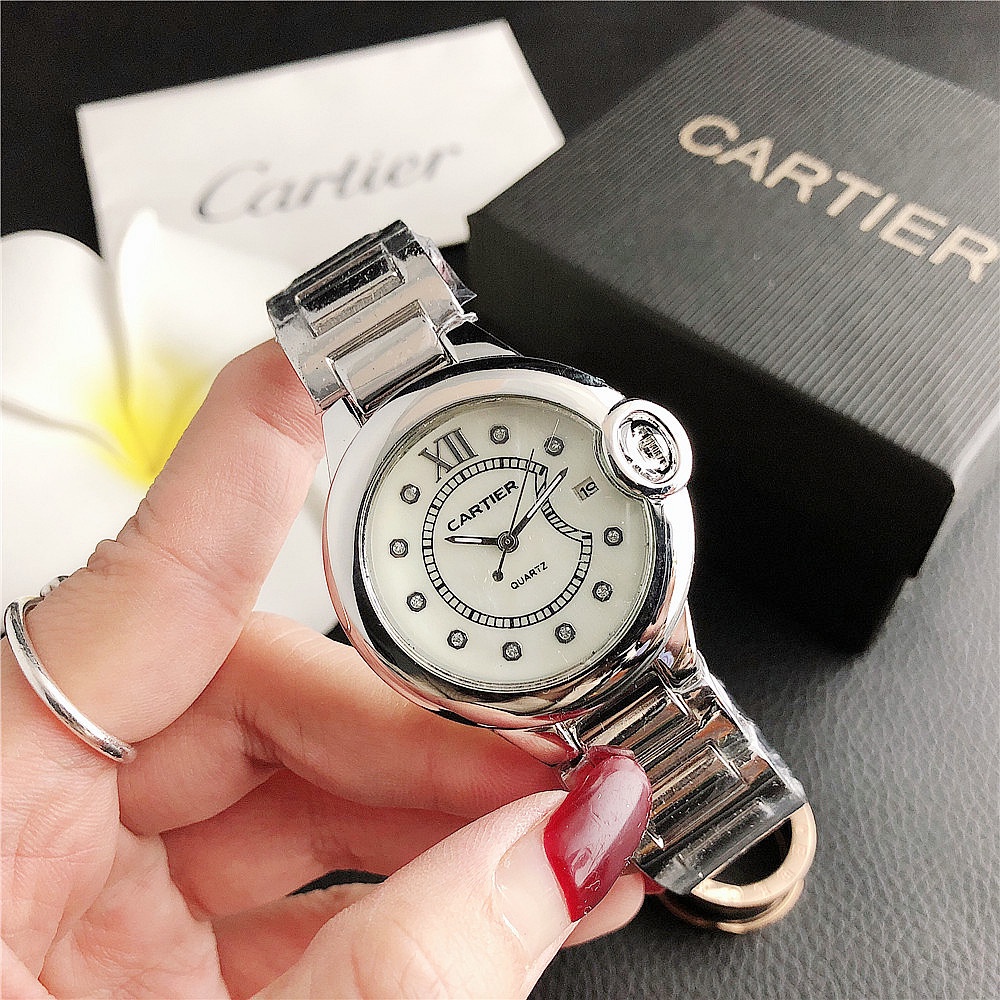 Đồng Hồ Quartz Nữ Hiển Thị Ngày Dây Thép Thời Trang