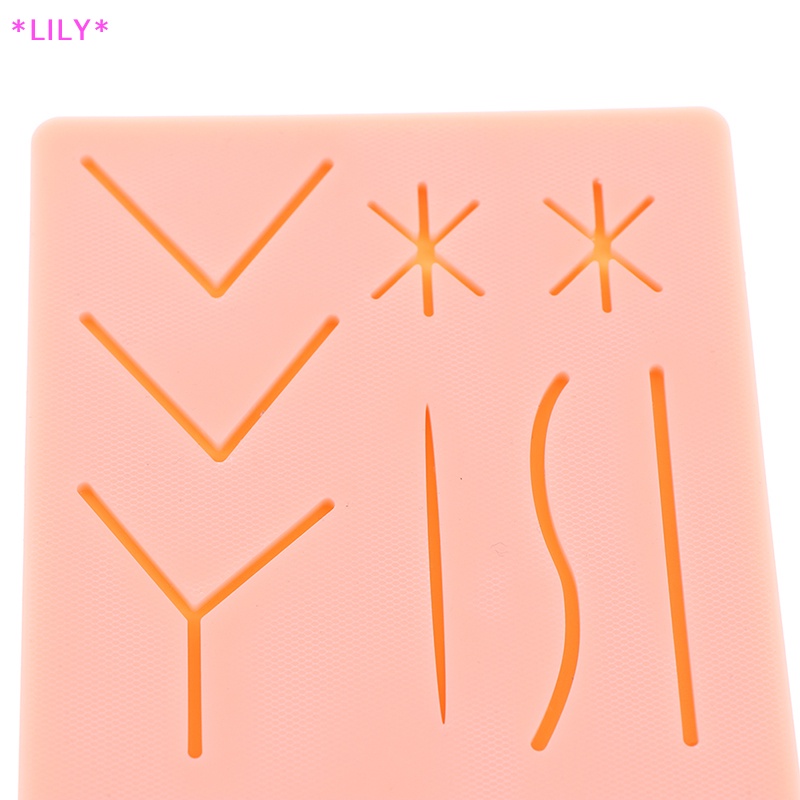 Lily Mini Silicone da Pad khâu vết rạch phẫu thuật chấn thương mô phỏng đào tạo uuu