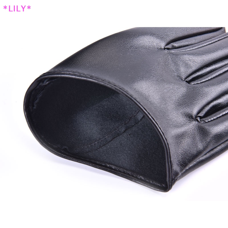 Lily thiết kế mới sexy găng tay da cho phụ nữ nửa Palm PU Găng Tay Da Đảng hiển thị uuu