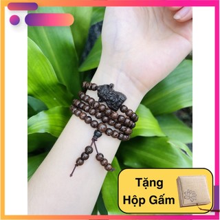 Vòng tay trầm hương chuỗi tràng 108 hạt 6li trầm tốc việt -shop123
