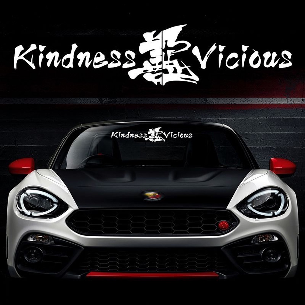 Miếng Dán Phản Quang JDM Kindness Và Vicious Trang Trí Kính Chắn Gió Trước Sau Xe Hơi Toyota Vios Rush Supra Wigo Innova