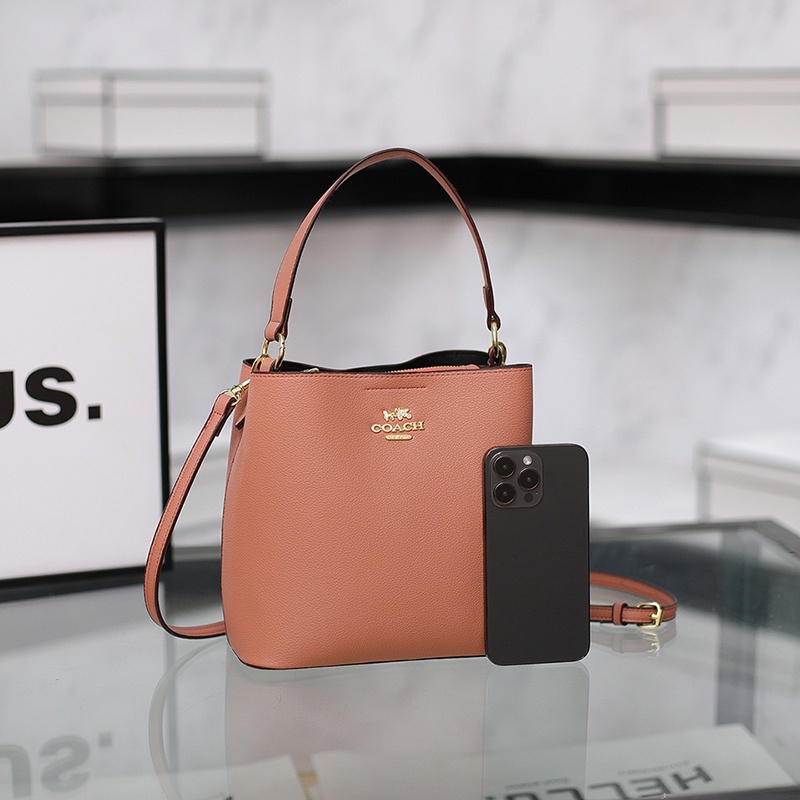 Túi Đeo Chéo Nữ Coach Da PU Xô Đeo Vai đi Học đi Chơi Phong Cách Hàn Quốc