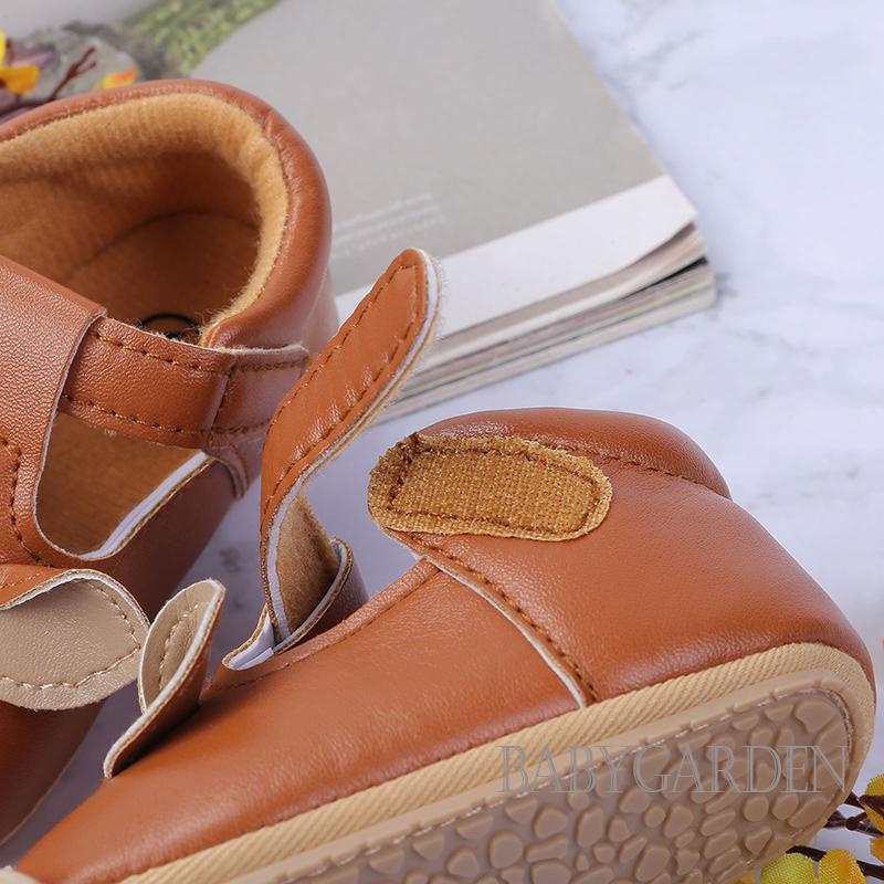 Giày Da Đế Mềm Chống Trượt Họa Tiết Động Vật Xinh Xắn Cho Bé