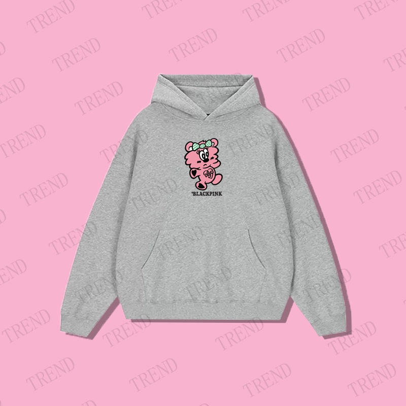 Áo HOODIE Dáng Rộng In Hình KPOP BLACKPINK x Vedy Lisa Màu Hồng Thời Trang Đường Phố Giản Dị Dành Cho Bạn Nữ