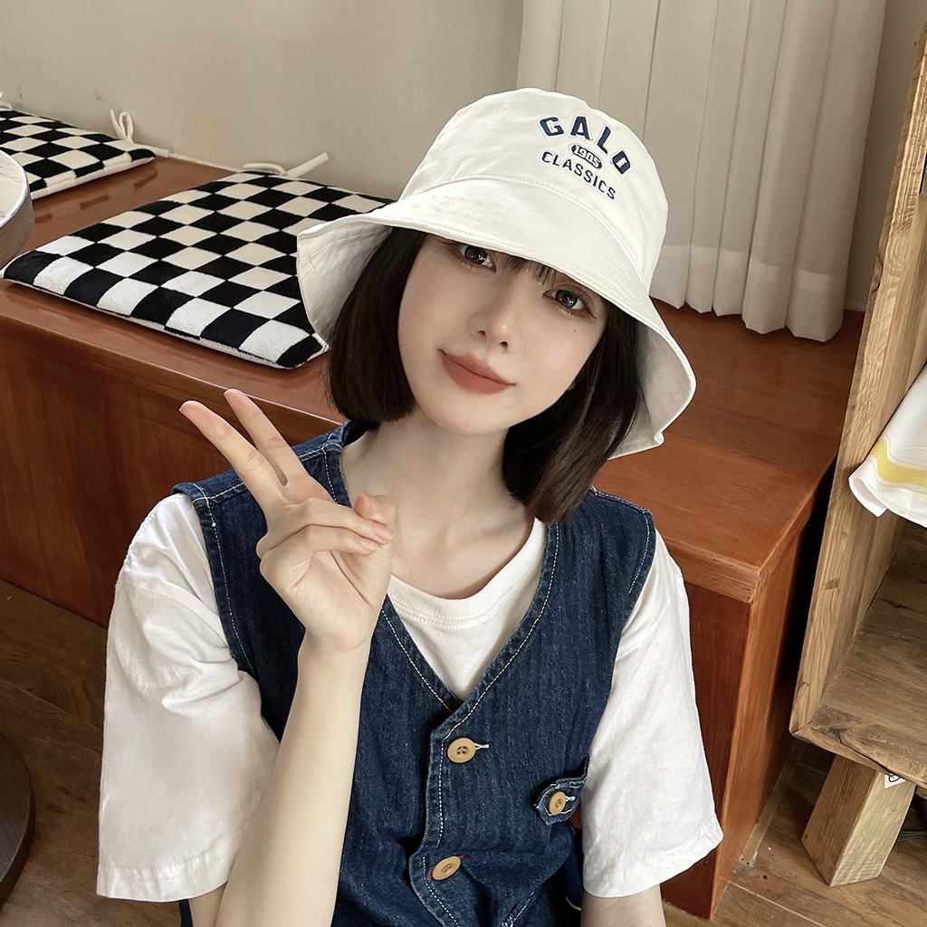 Mũ Bucket In Chữ Phong Cách Hàn Quốc Xinh Xắn Cho Nữ
