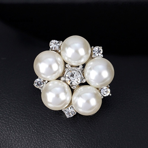 Ghim Cài Áo Hình Bông Hoa Đính Ngọc Trai Nhân Tạo Thời Trang