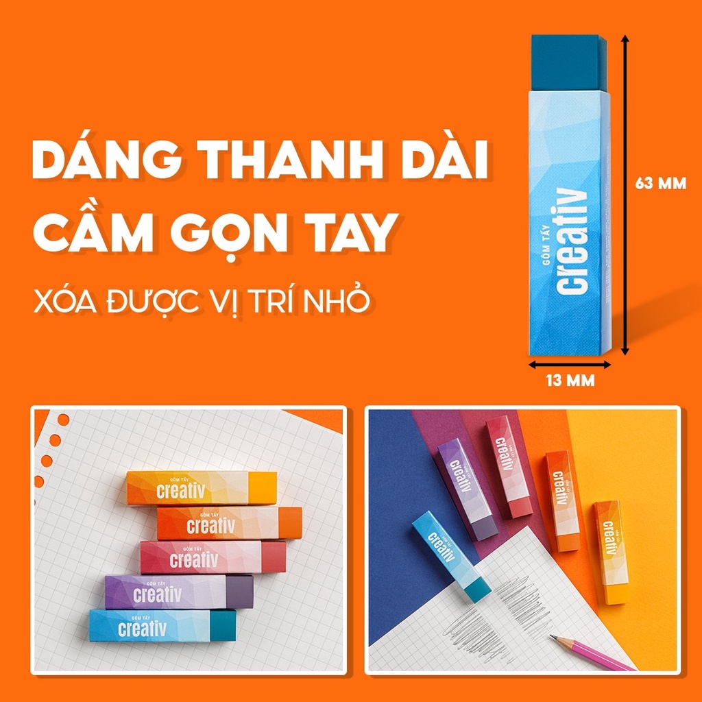 Gôm Tẩy Creativ - Thiên Long E-031 - Màu Tím