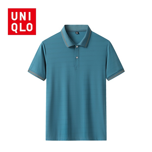 Áo Thun POLO Uniqlo Tay Ngắn Dáng Rộng Vải Lụa Lạnh Thời Trang 2023 Cho Nam 6XL