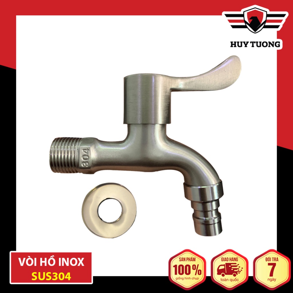 Vòi nước inox - Vòi hồ tay gạt - Vòi Máy Giặt Inox SUS304 cao cấp