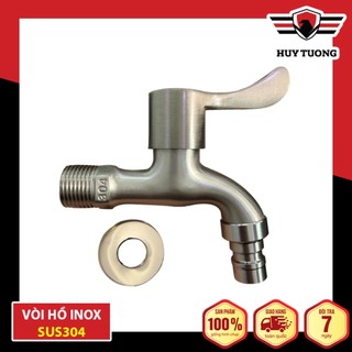 Vòi nước inox - vòi hồ tay gạt - vòi máy giặt inox sus304 cao cấp