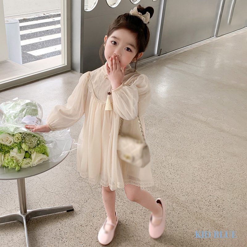 Đầm Sườn Xám Thời Trang Xuân Thu Phong Cách Mới Cho Bé Gái