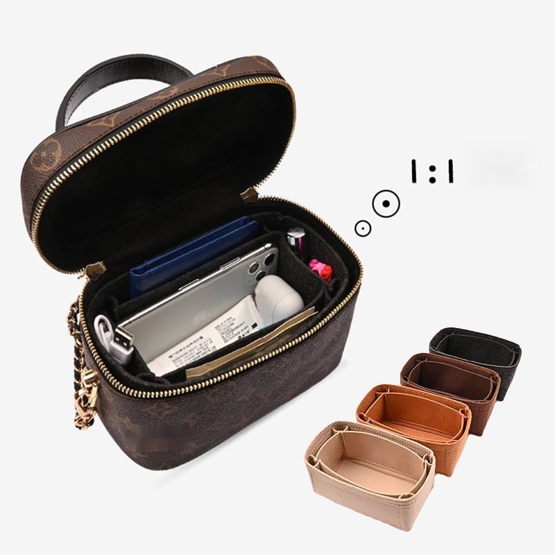 Lót túi LV vanity chia ngăn túi