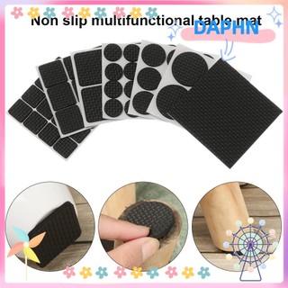 Set 1/4/9/16 miếng đệm lót chân bàn ghế hình tròn/ vuông bằng xốp màu đen tự dính chống trượt/ chống trầy xước