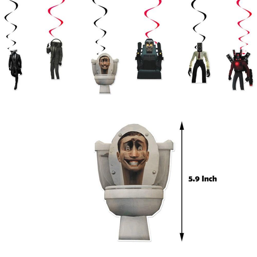 Mmluck Trò Chơi Skibidi Toilet Man Bong Bóng / Máy Ảnh / Lá Cờ Skibidi Trang Trí Tiệc Tùng Cho Bé