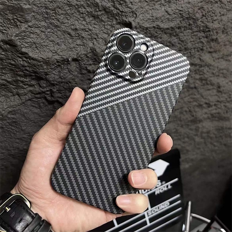 Ốp Điện Thoại Cứng Chống Sốc Họa Tiết Sợi Carbon Cho iPhone 11 Pro Max 12 13 Pro Max juncong2023shop