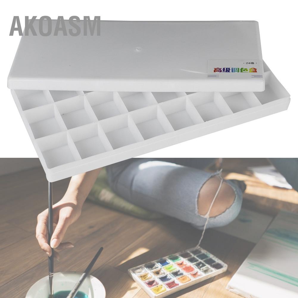 Khay đựng màu nước / bột màu sơn dầu acrylic, Bảng màu trộn hộp sơn sắc tố hình vuông AKOASM