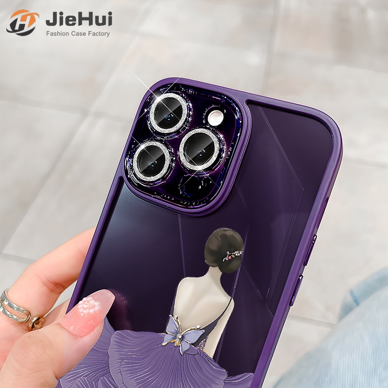 Ốp Điện Thoại Đính Kim Cương Lấp Lánh ZY101 Cho iPhone 14 13 12 11 Pro Max Plus ZY102