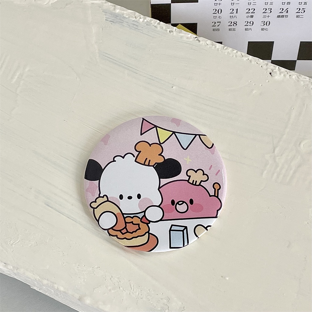 SANRIO Gương Trang Điểm Nhỏ Gọn Hình Kuromi Melody Cinnamoroll Dễ Thương H0299