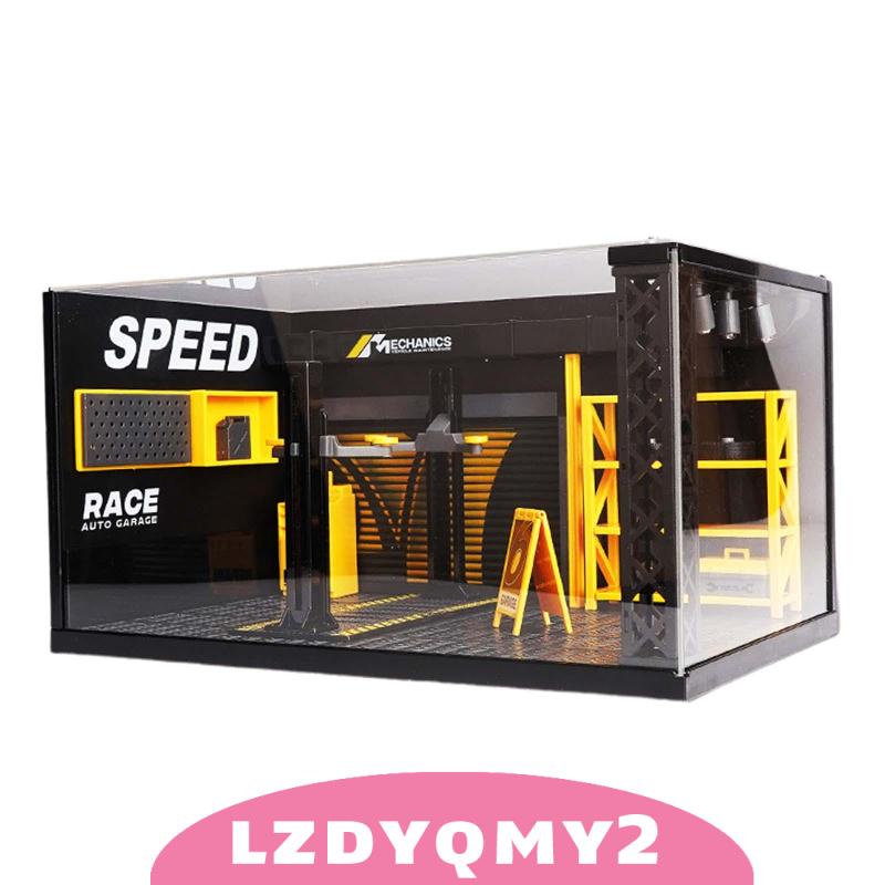 Ốp Mô Hình Trưng Bày Gara Trưng Bày Mô Hình Cửa Hàng Có Đèn LED Trang Trí Tiểu Cảnh 1 / 24