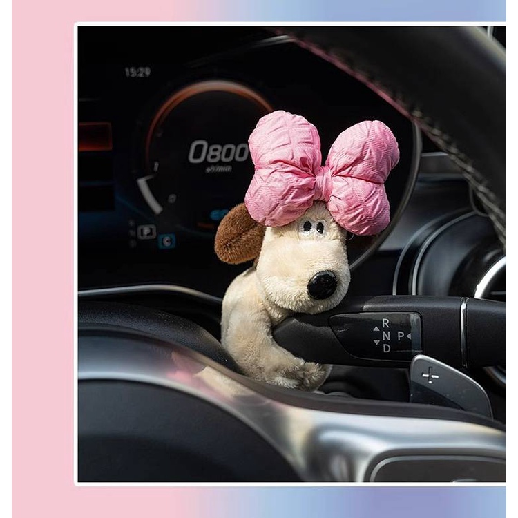 Car Small Ornaments Cute Dog Lady Plush Doll Advanced Sensor Block Car Interior Ornaments Healing Series Internet Celebrity LFAx